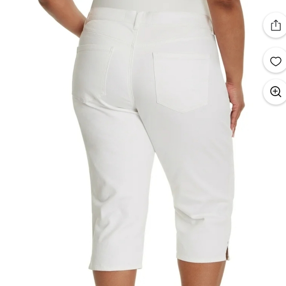 Gloria Vanderbilt High Rise 5 Pocket "Swan" Capri Jeans. Size 18 Plus Size - Picture 2 of 9